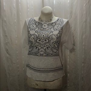 2 for $20 Zara White Flower Shirt Small